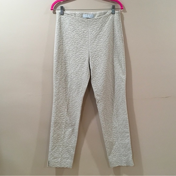 Via Masini 80 Size 44/10/M Mid Rise lave Trouser Pants Ivory - Picture 1 of 9